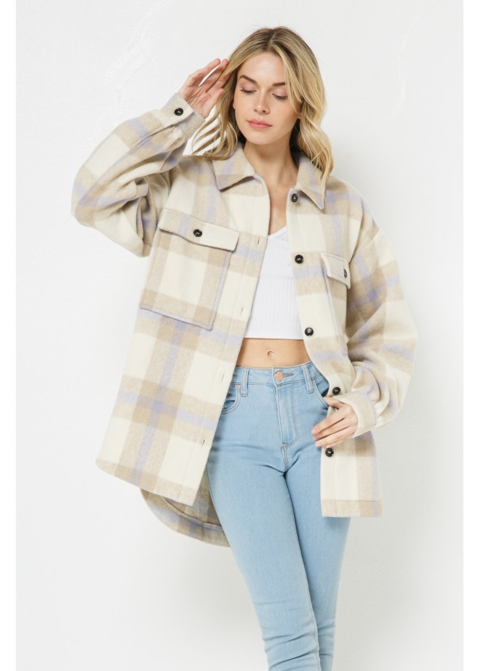 Plaid Flannel Jacket - Fika Boutique