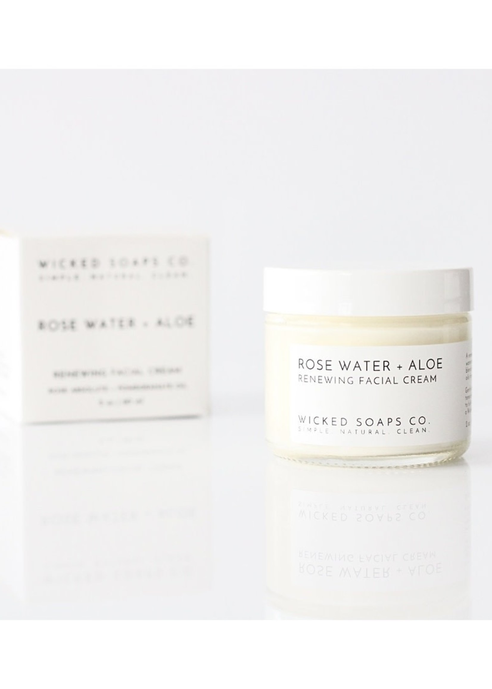 Wicked Soaps Co. Rose Water + Aloe Facial Cream