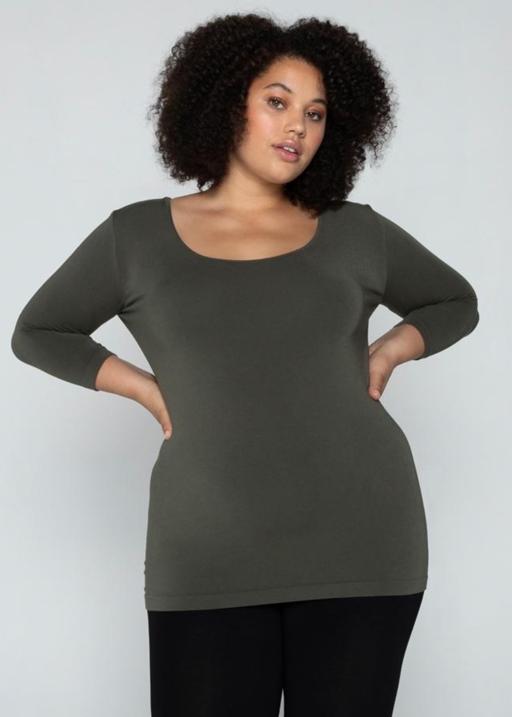 C'est Moi Plus Bamboo 3/4 Sleeve Top