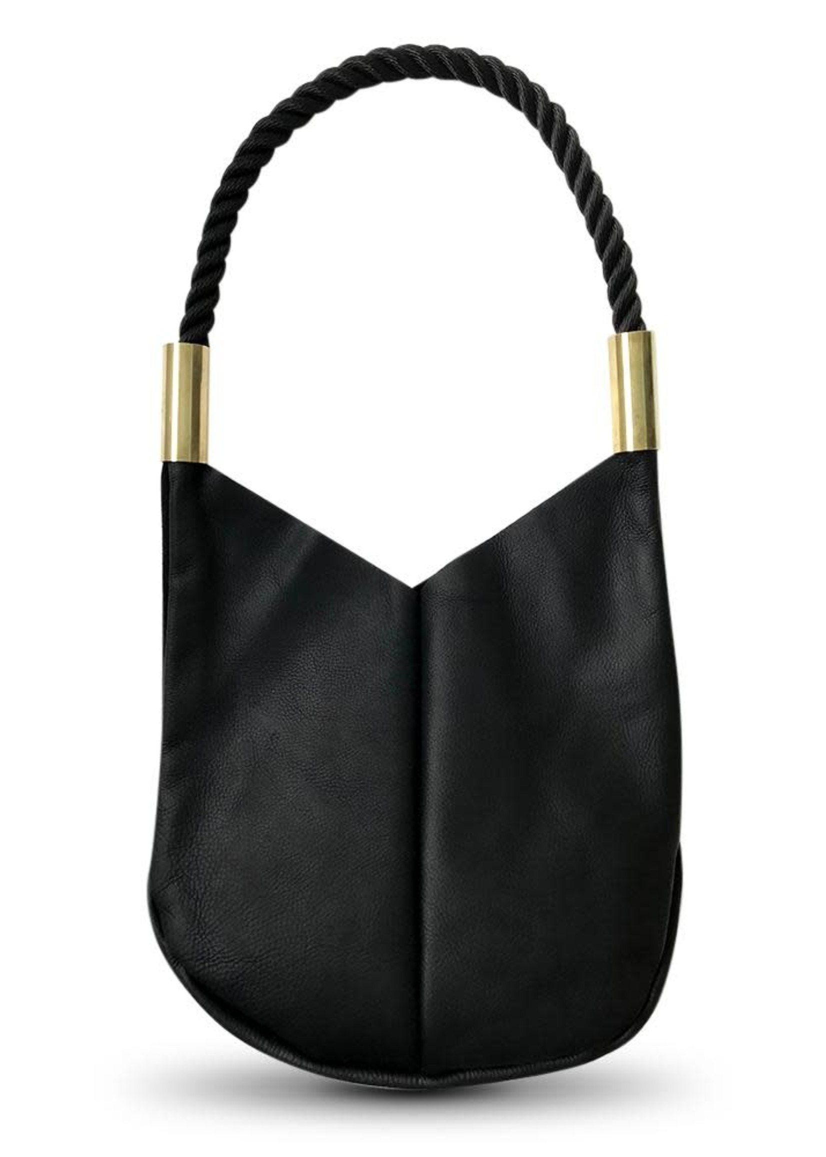 Wildwood Oyster Co. Black Leather Tote with Black Handle