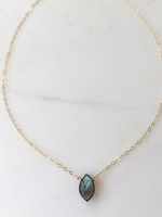 Token Jewelry Marquise Necklace