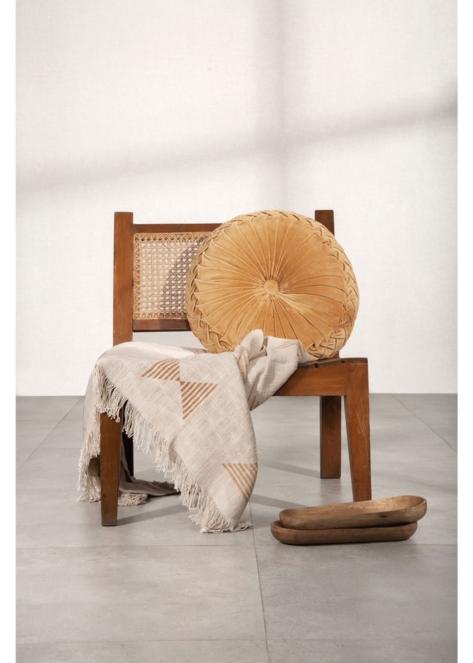 Casa Amarosa Velvet Handmade Round Pillow
