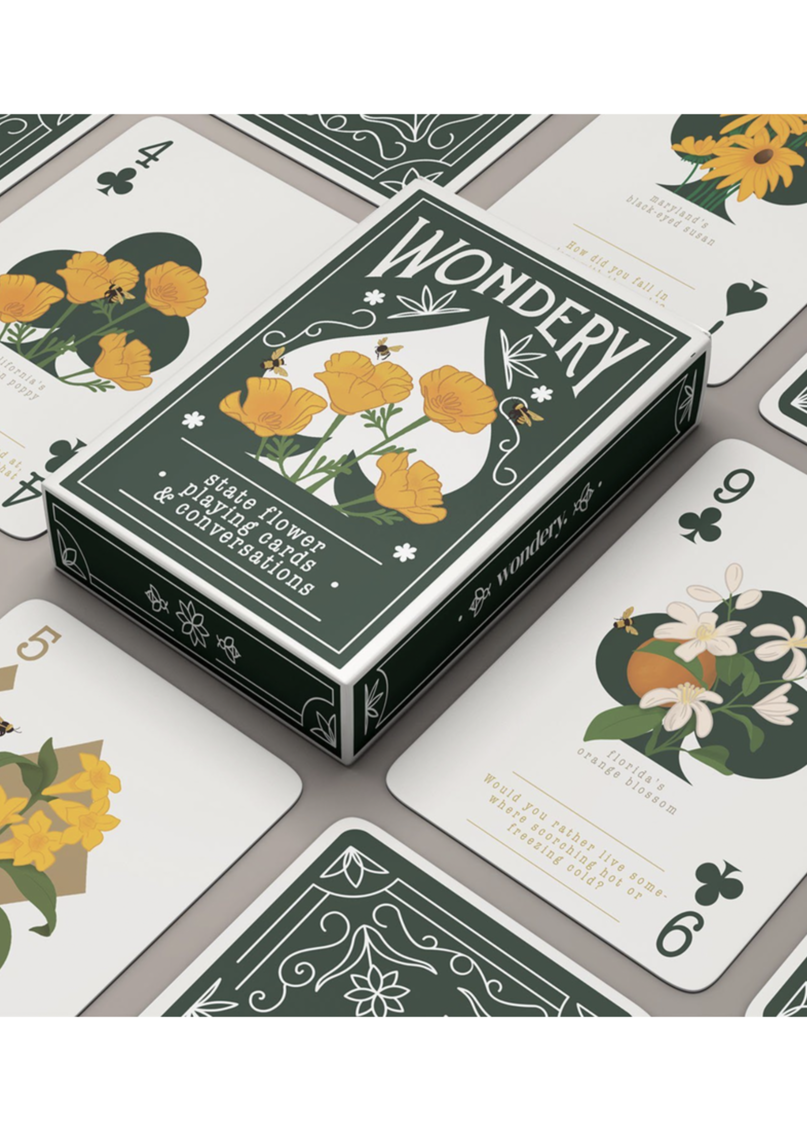 Wondery Flowers of America Playing Cards