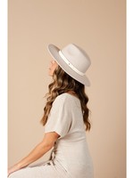 Lucca Couture Precious Wool Fedora - Pearl