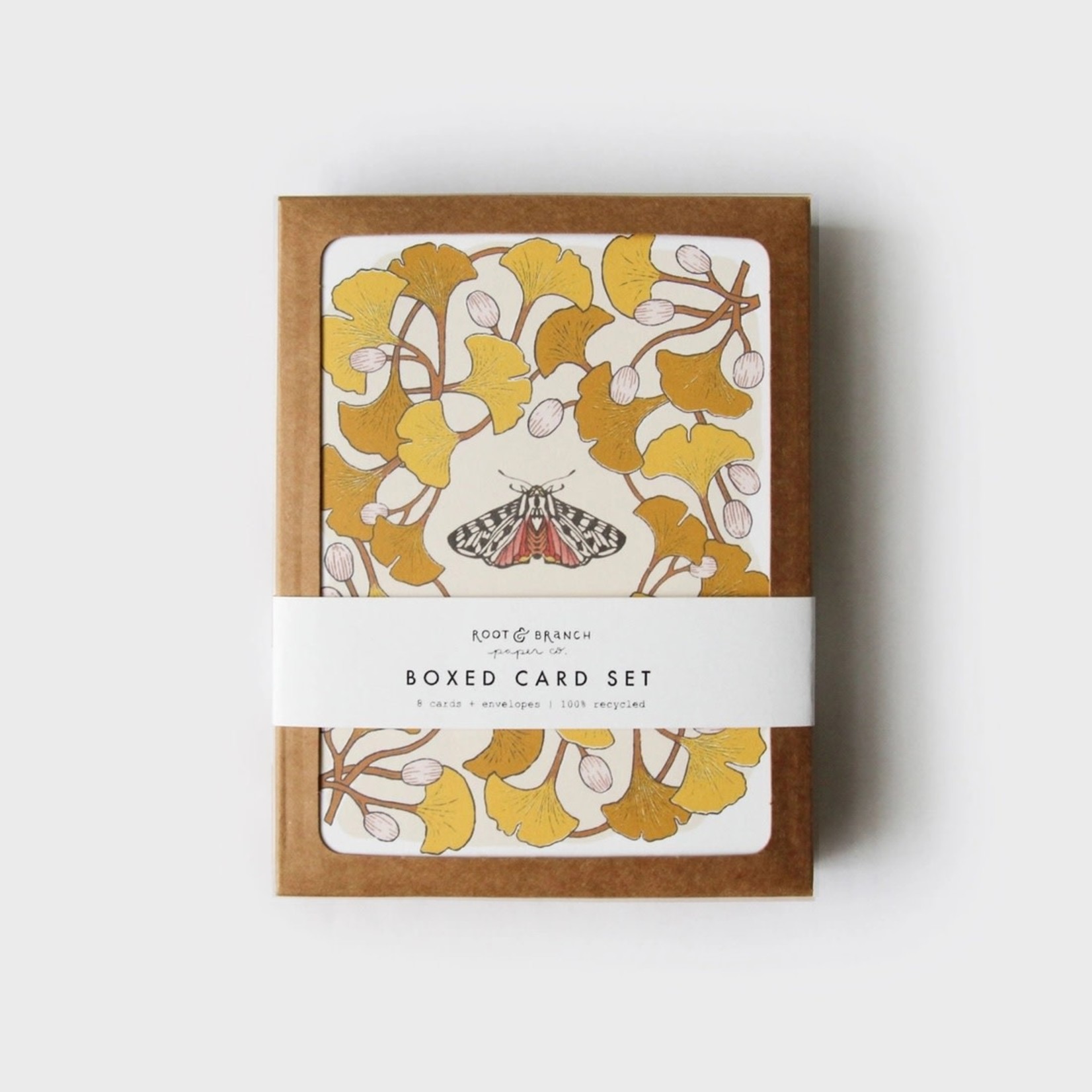 Root & Branch Paper Co. Ginko + Tiger Moth Boxed Card Set