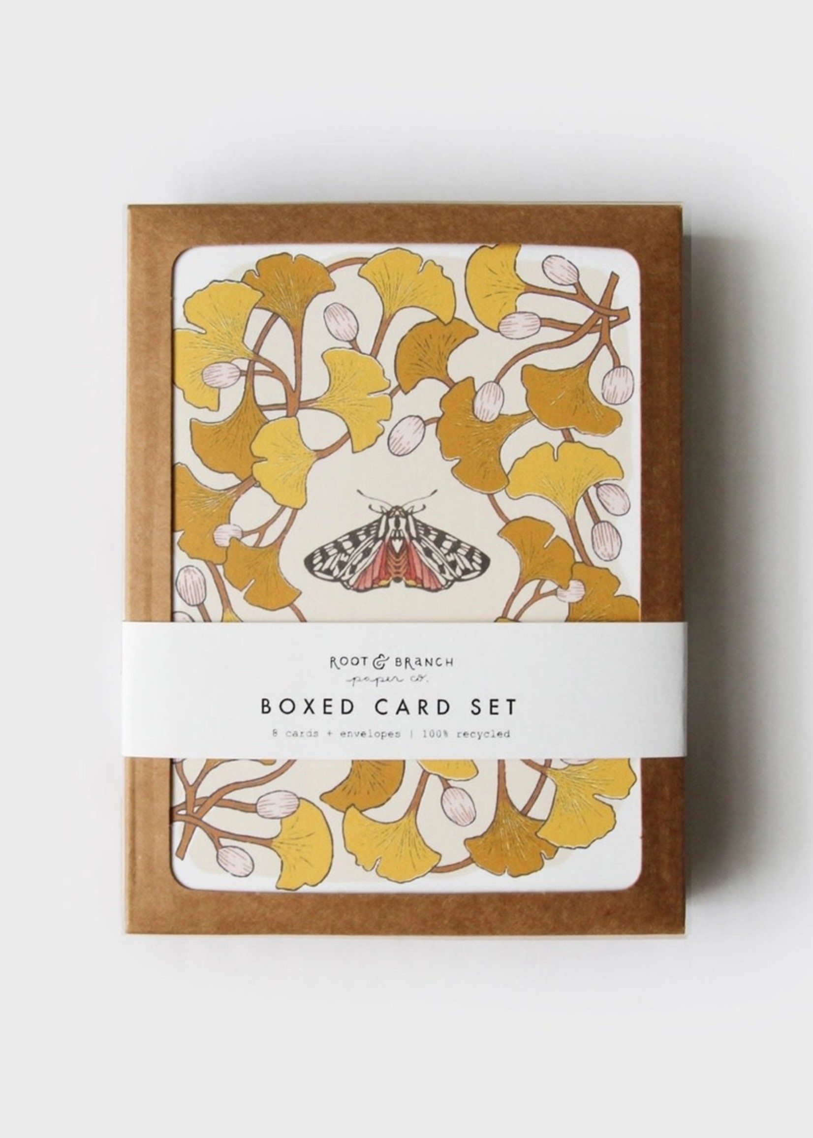 Root & Branch Paper Co. Ginko + Tiger Moth Boxed Card Set