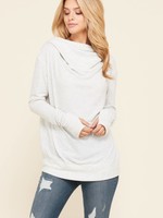 Maple Sage Jersey Cowl Hoodie