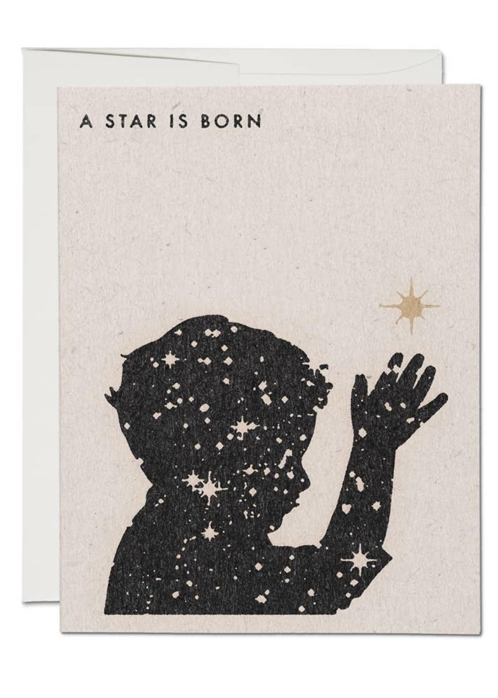 Red Cap Cards A Star is Born Baby Greeting Card