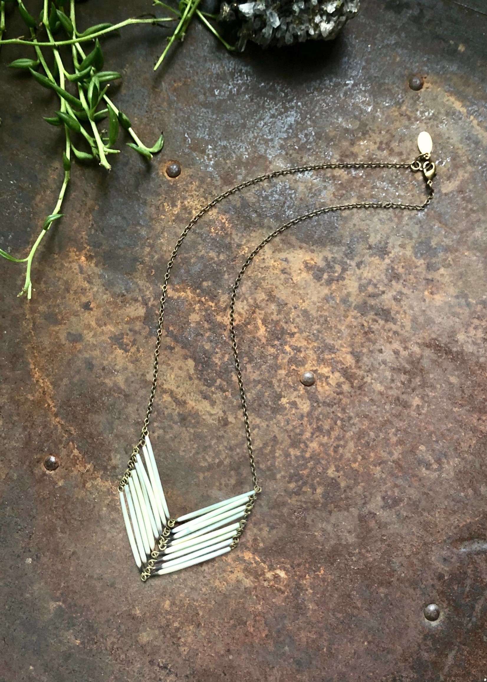 ASTALI Porcupine Quill Chevron Necklace