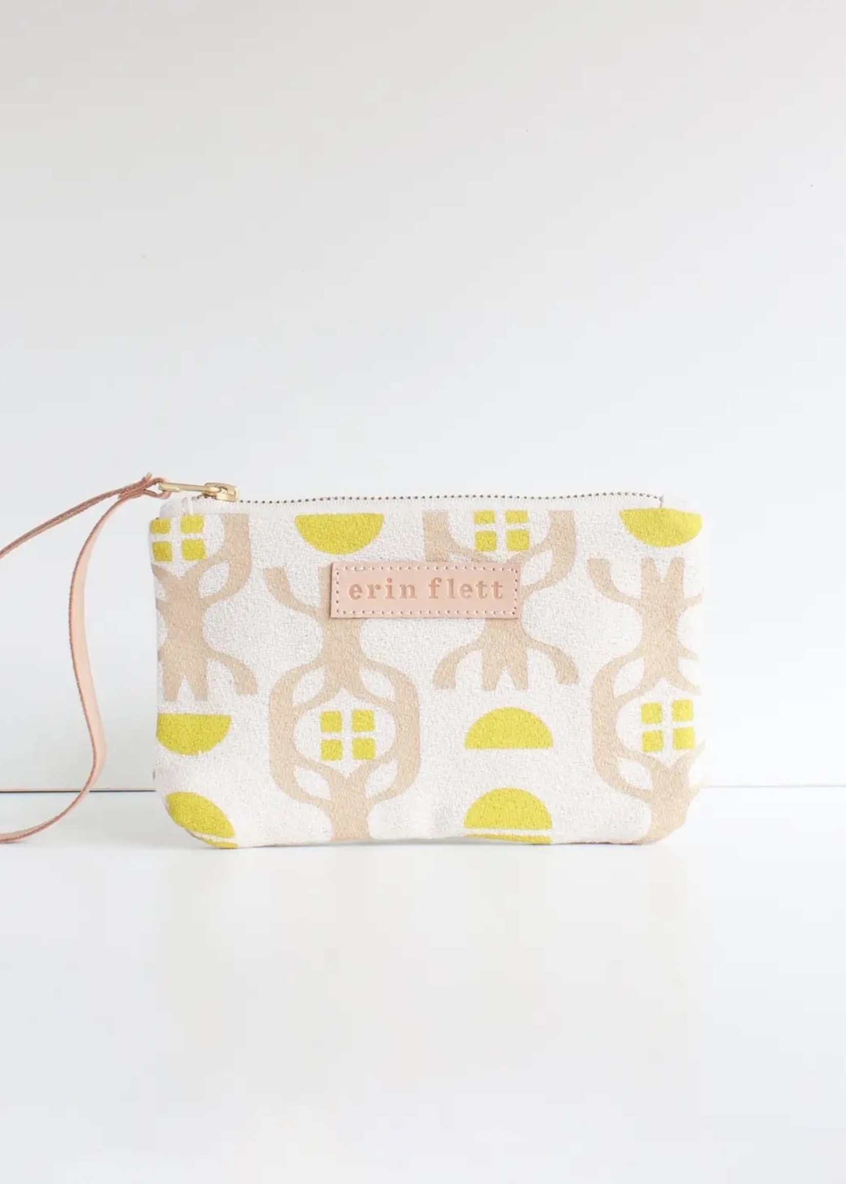 Erin Flett Mello Yellow & Chalet Wristlet