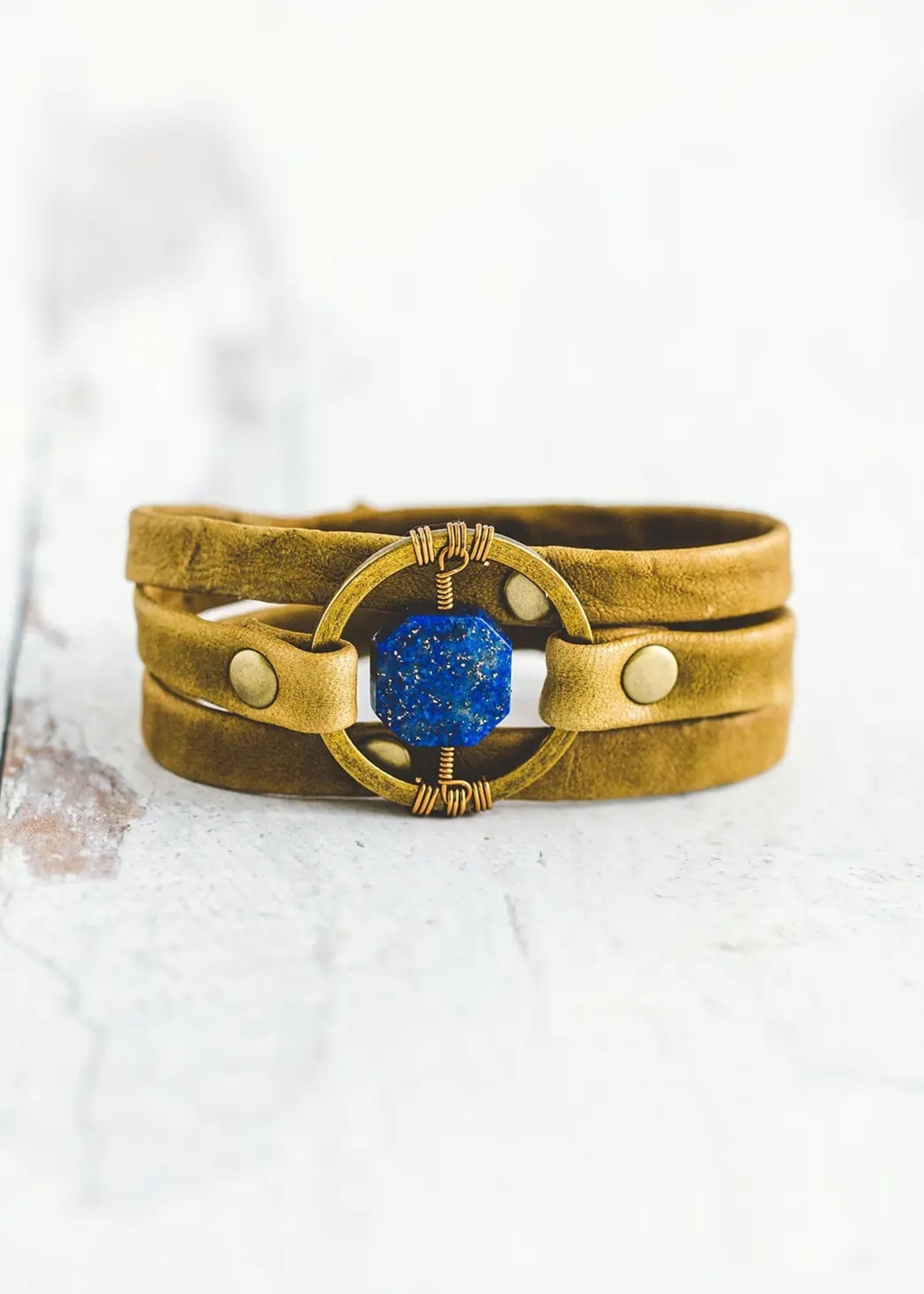 Giving Bracelets Be The Light Triple Wrap Bracelet Lapis Lazuli