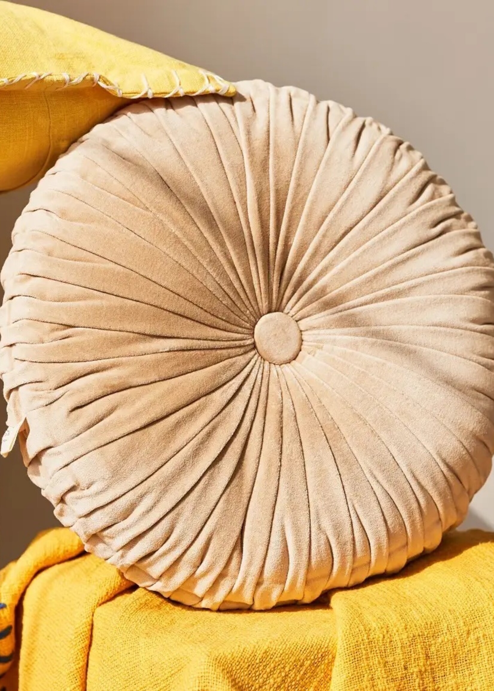 Casa Amarosa Velvet Handmade Round Pillow
