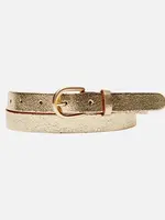 Amsterstdam Heritage Belts &Bags Metallic Leather Belt