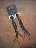 ASTALI Horn & Leather Earrings