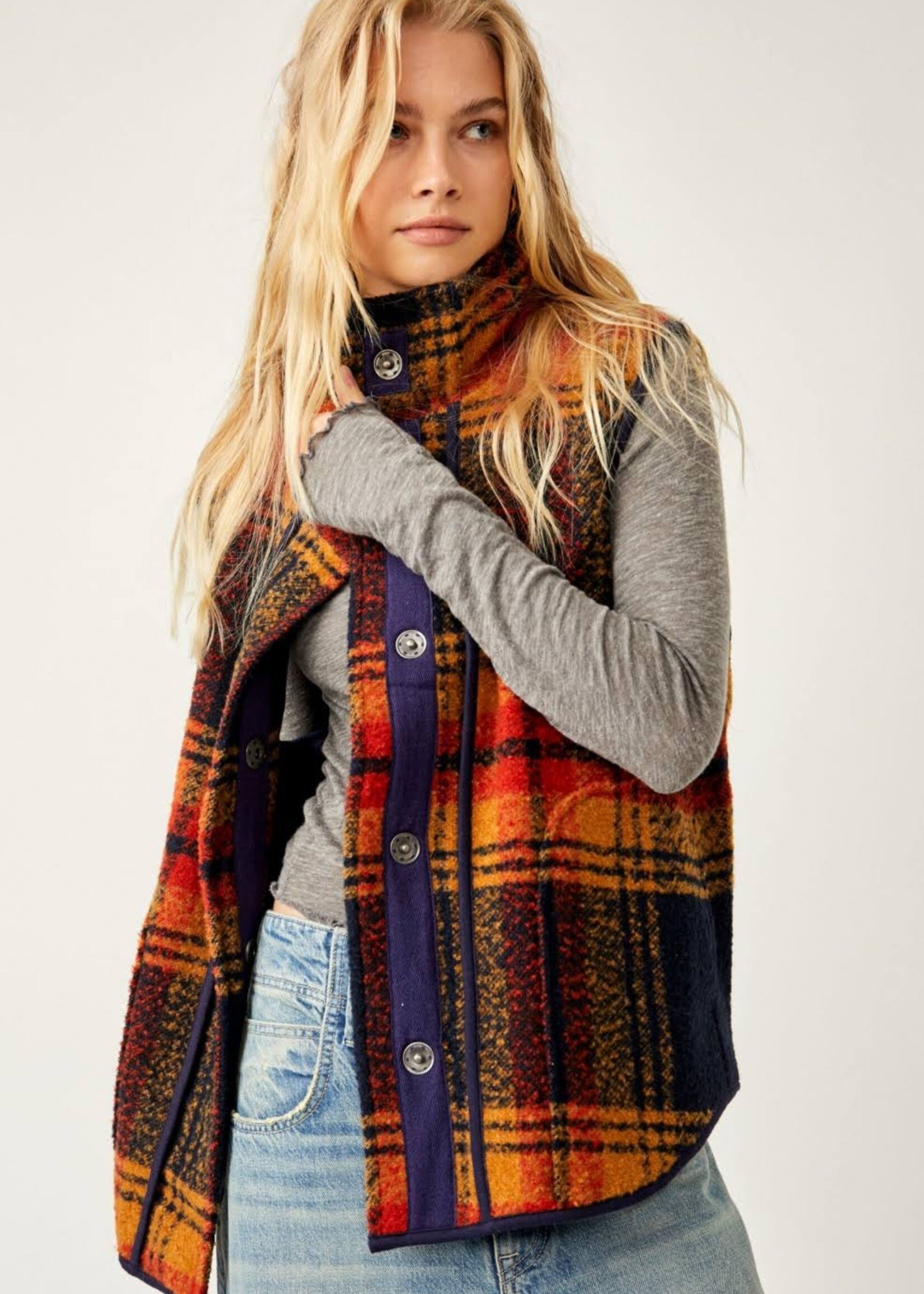 Free People Wrapped Up Blanket Vest