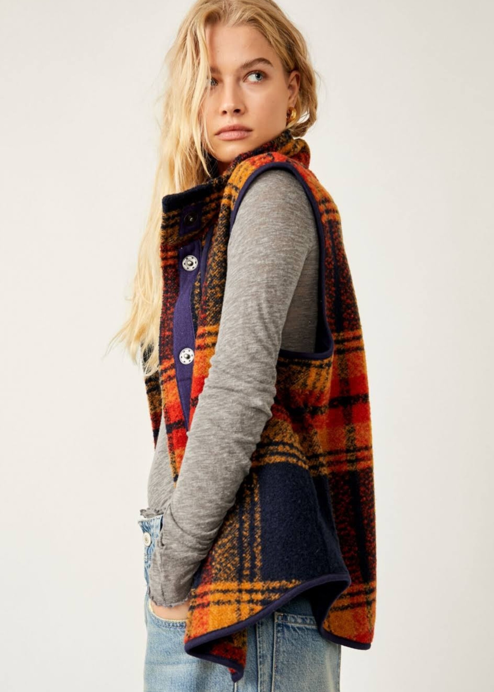 Free People Wrapped Up Blanket Vest