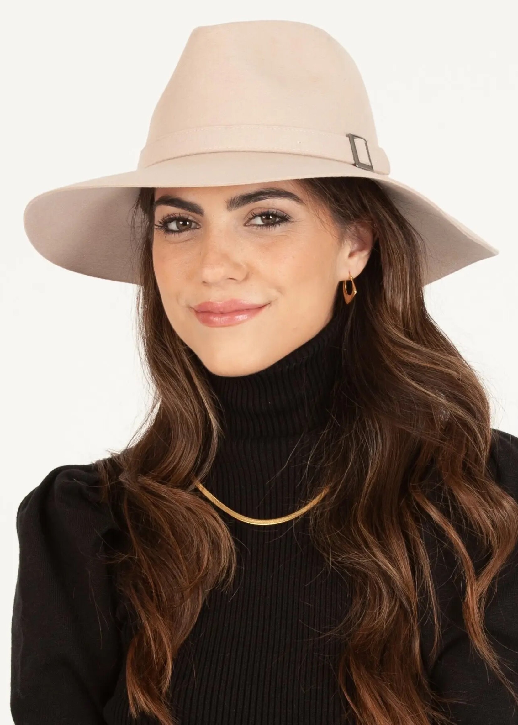 Lucca Couture Marseille Wool Fedora Beige