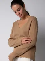 Lémme Cashmere MIx V-Neck Ribbed Sweater