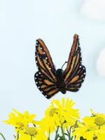 dZi Handmade Woolie Monarch Butterfly Ornament