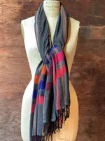 Dolma Mika Herringbone Stripe Wool Scarf