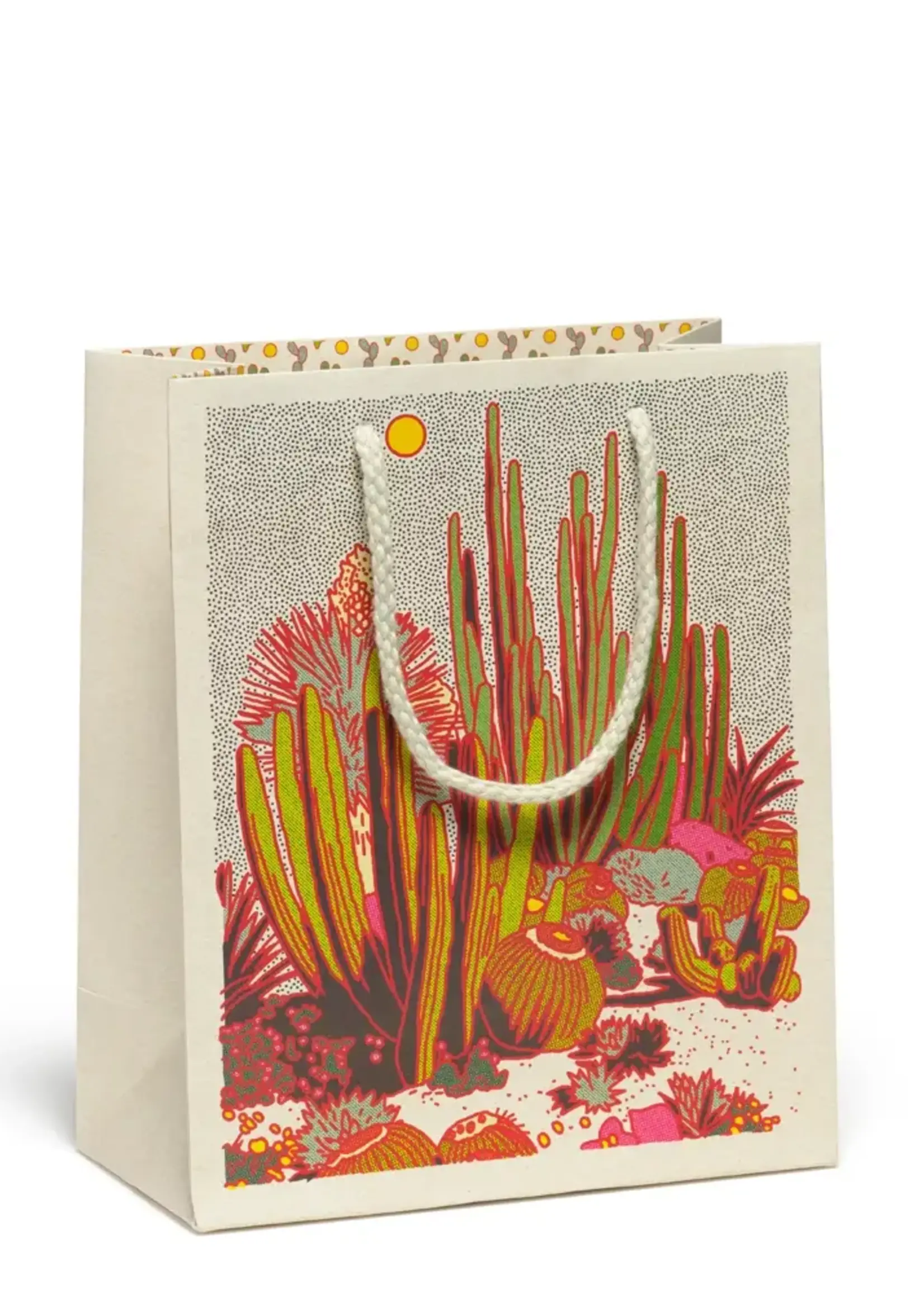 Red Cap Cards Cactus Scene Gift Bag