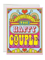 Red Cap Cards Happy Couple Wedding Card