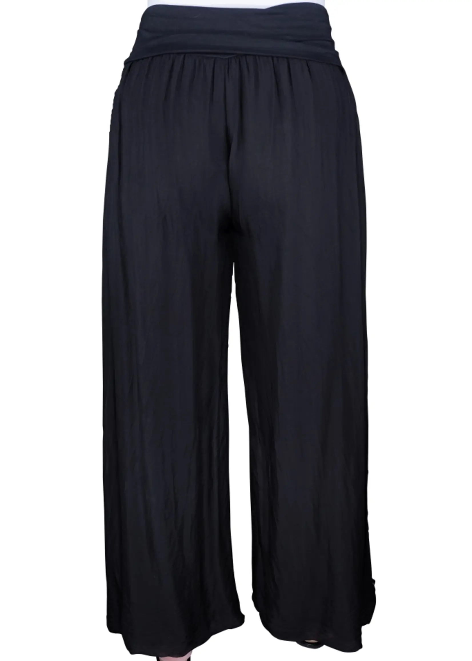 TINA Stephens Mercedes Foldover Silk Pant