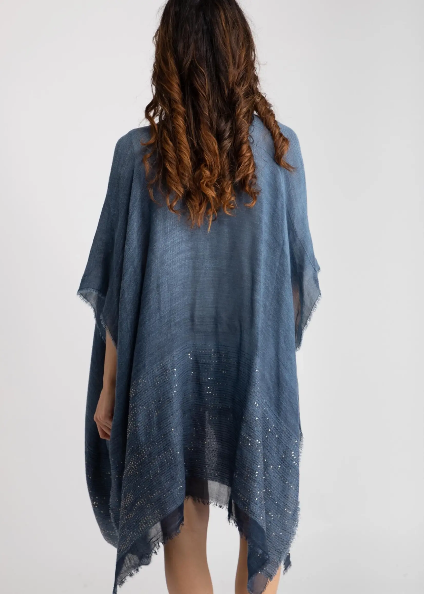 SAACHI Lenox Eyelash Fringes Shimmering Kimono