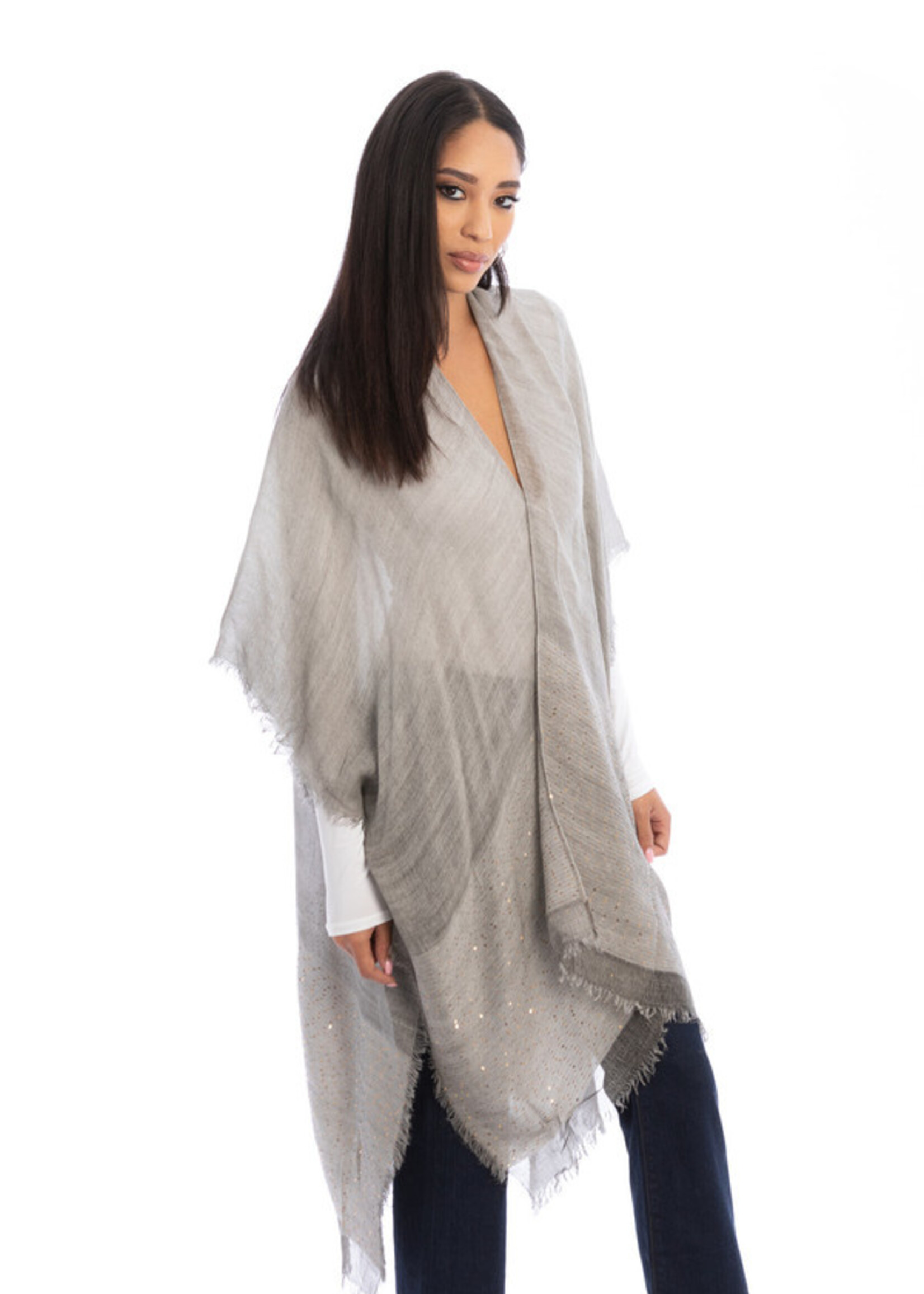 SAACHI Lenox Eyelash Fringes Shimmering Kimono
