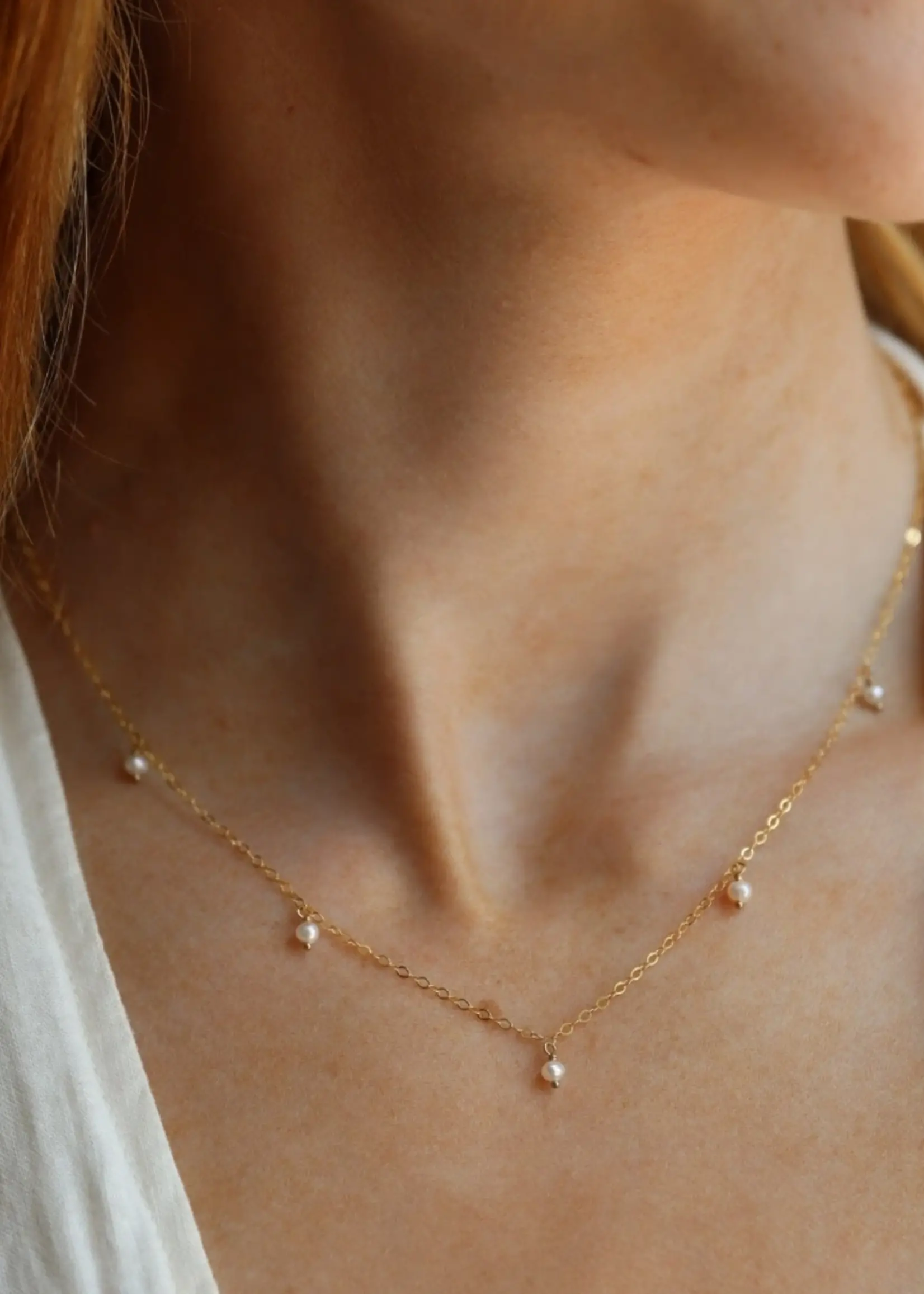 Token Jewelry Delicate Pearl Necklace