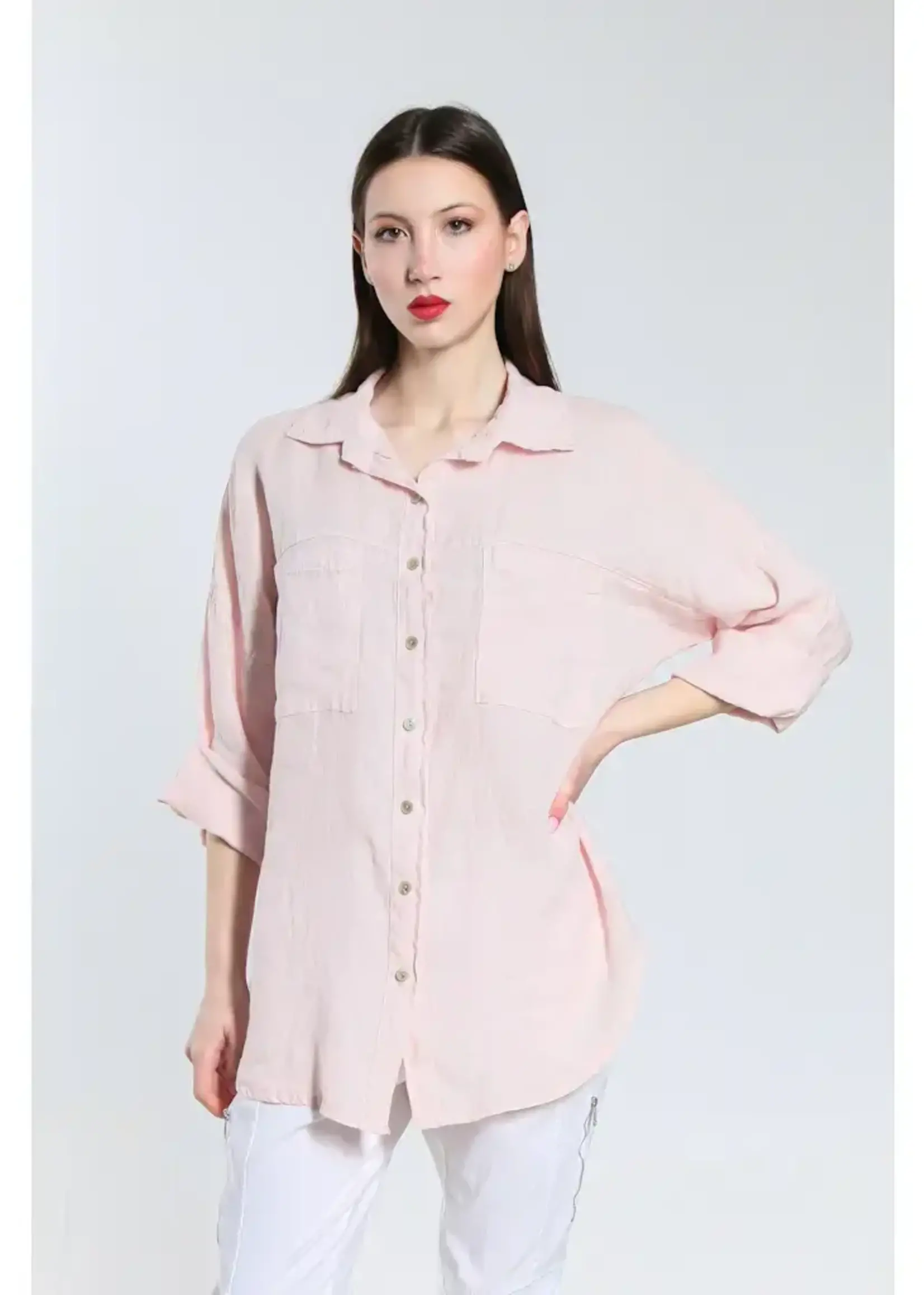 TINA Stephens Layla Linen Shacket