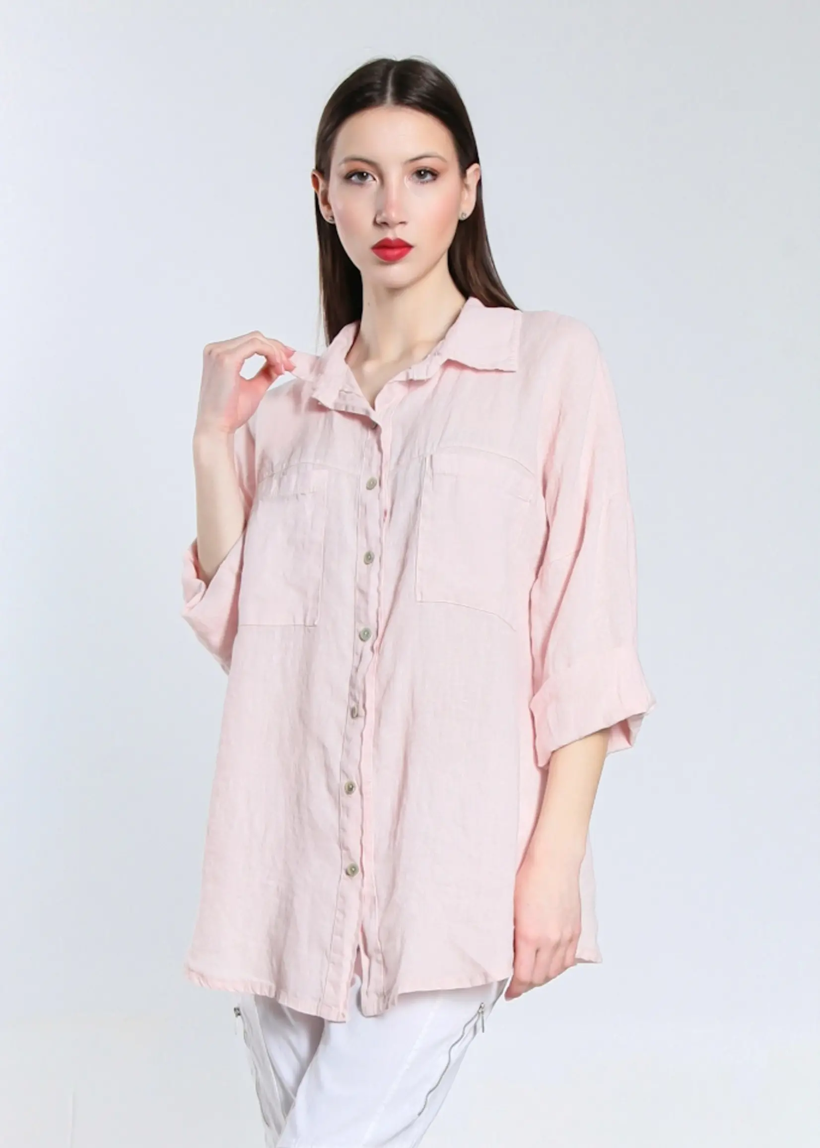 TINA Stephens Layla Linen Shacket