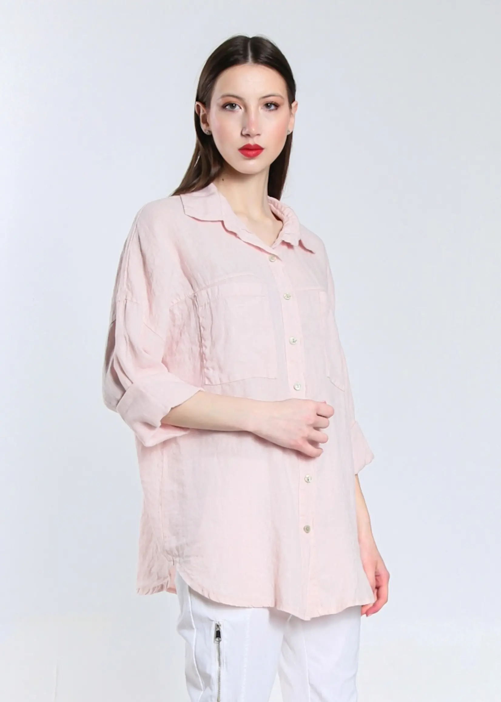 TINA Stephens Layla Linen Shacket