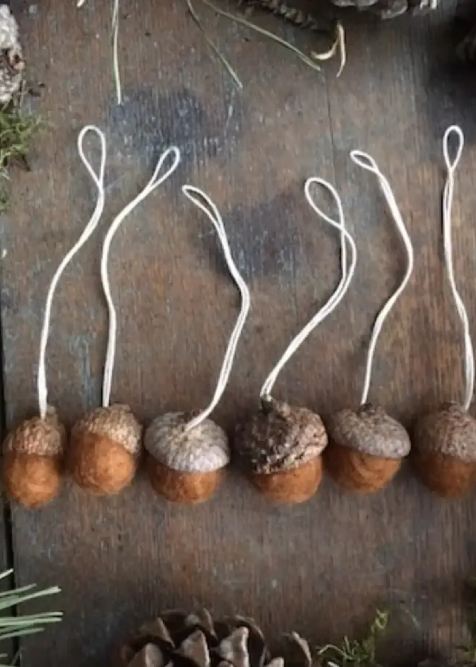 House of Moss Felted Wool Acorn Ornament