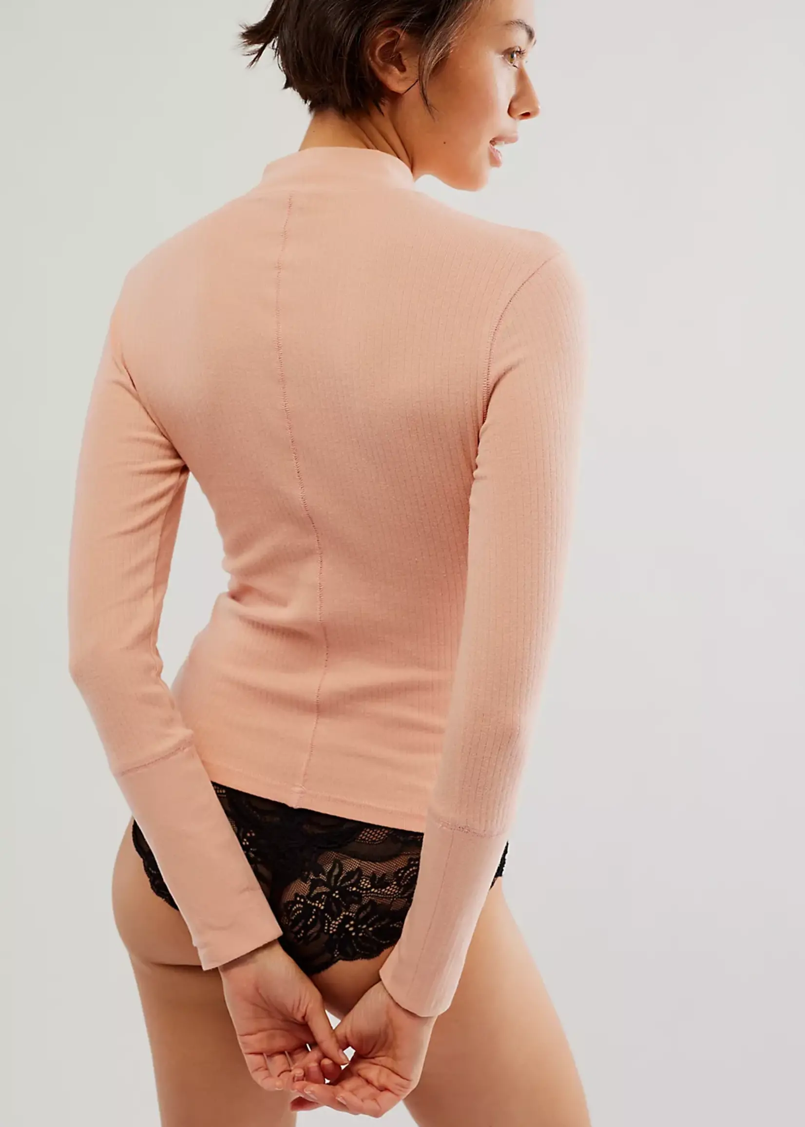 Free People The Rickie Top Smoke Rose