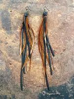 ASTALI Pirate Feather Earrings Fawn and Black