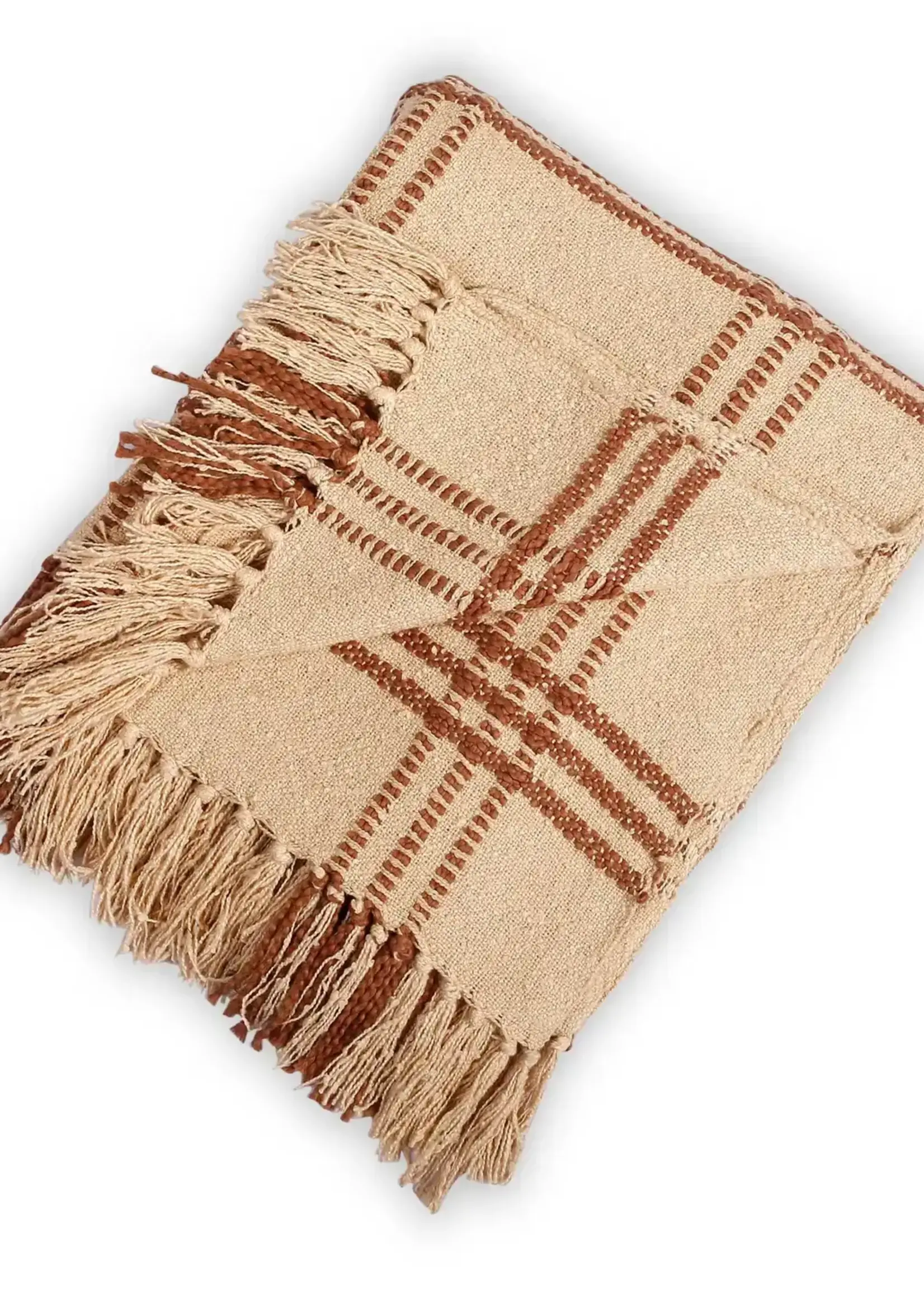 Casa Amarosa Cotton Boucle Throw Blanket