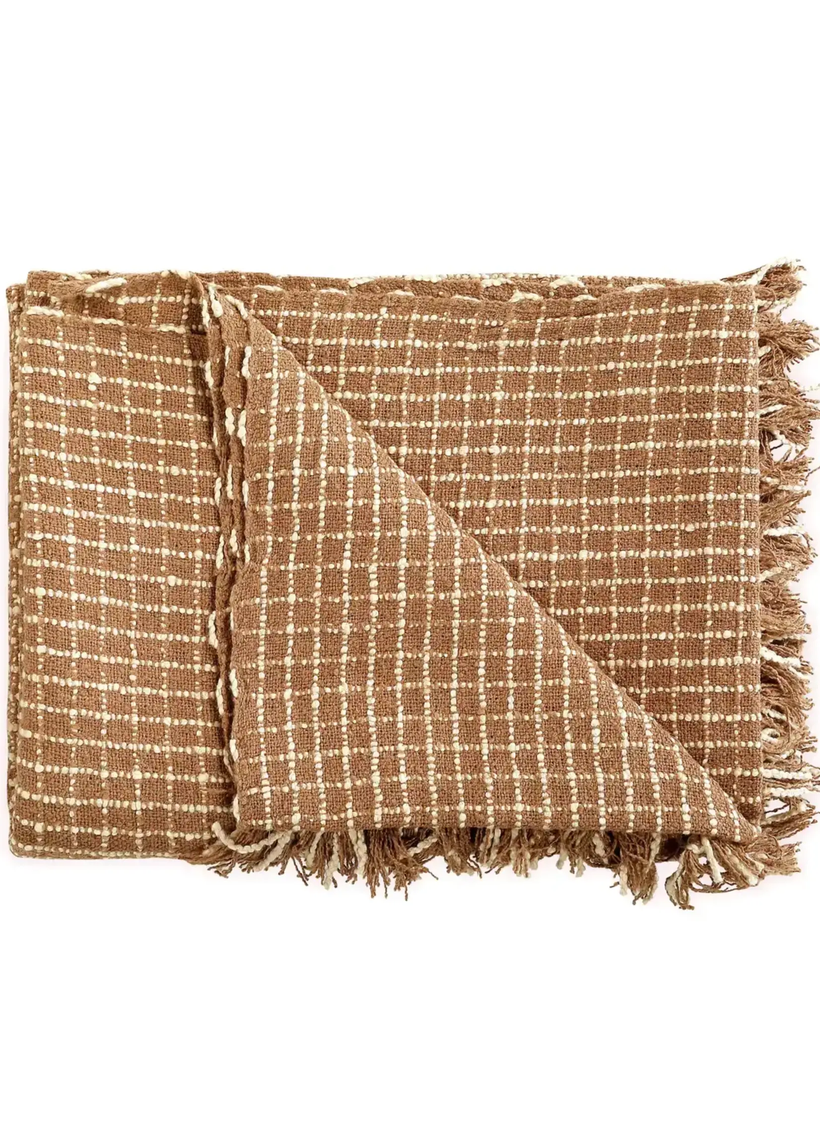 Casa Amarosa Cotton Boucle Throw Blanket