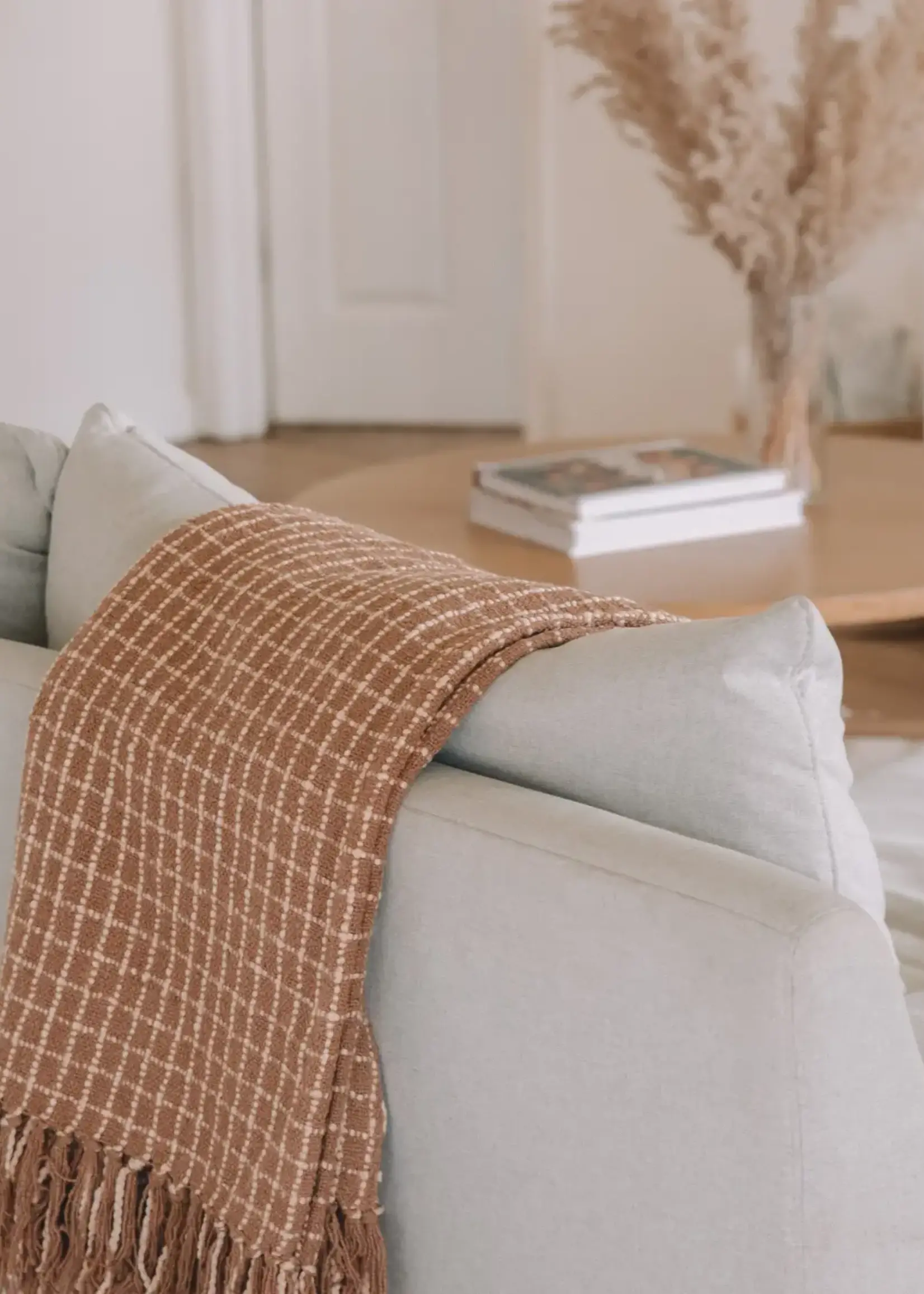 Casa Amarosa Cotton Boucle Throw Blanket