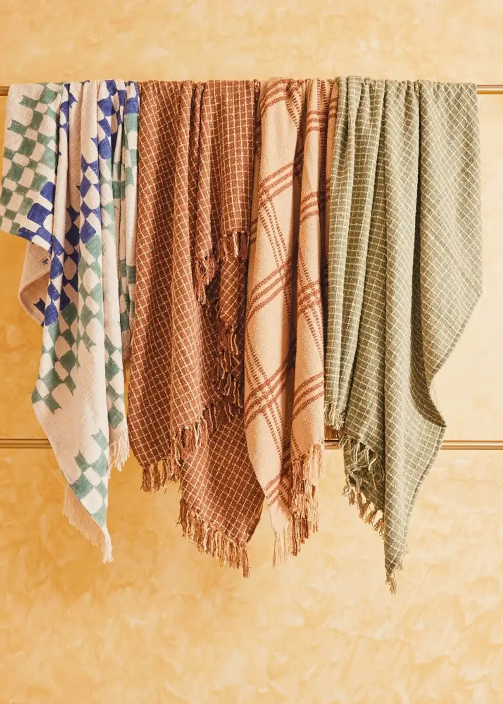 Casa Amarosa Cotton Boucle Throw Blanket