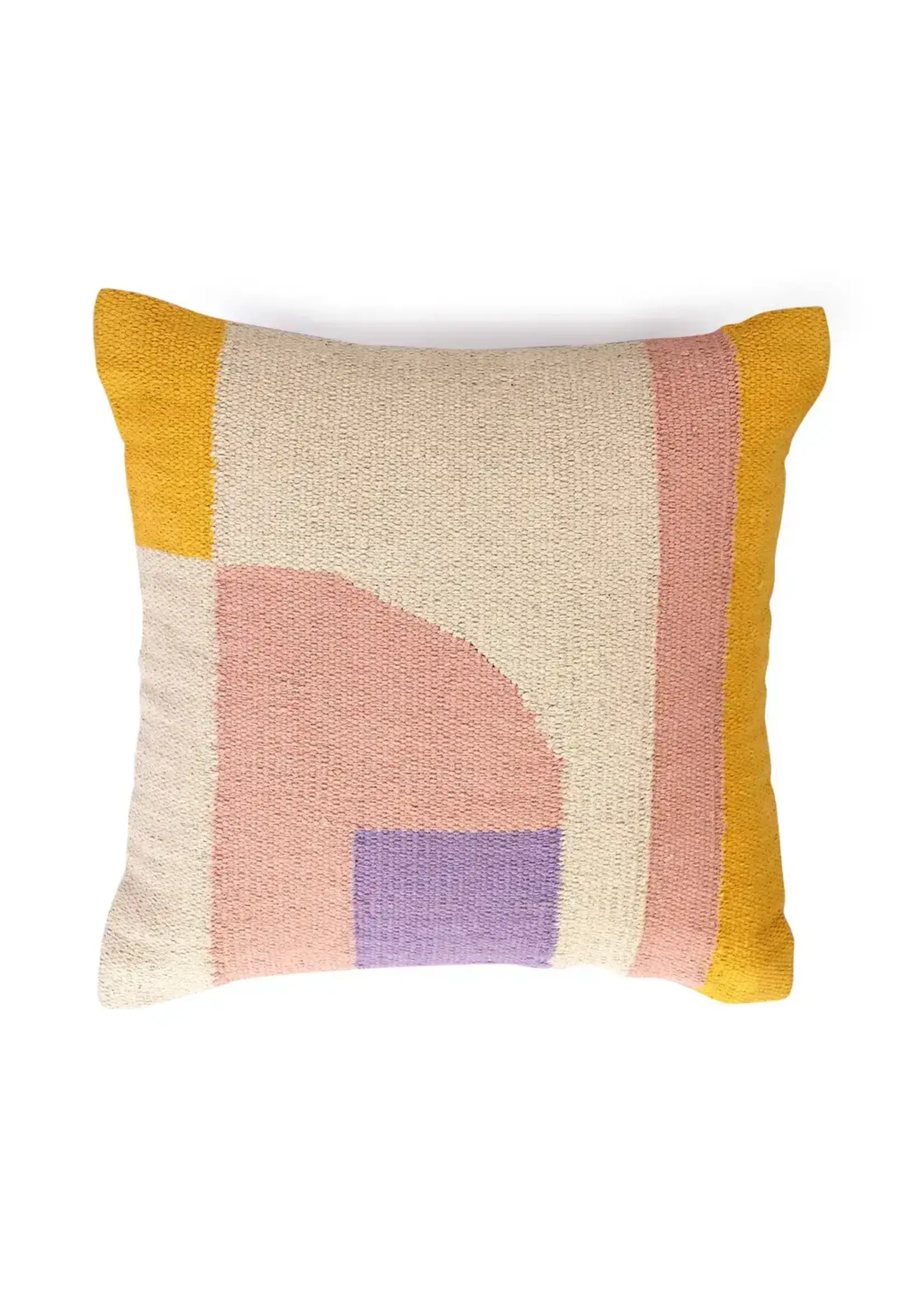 Casa Amarosa Geo Shapes Handcrafted Throw Pillow Purple