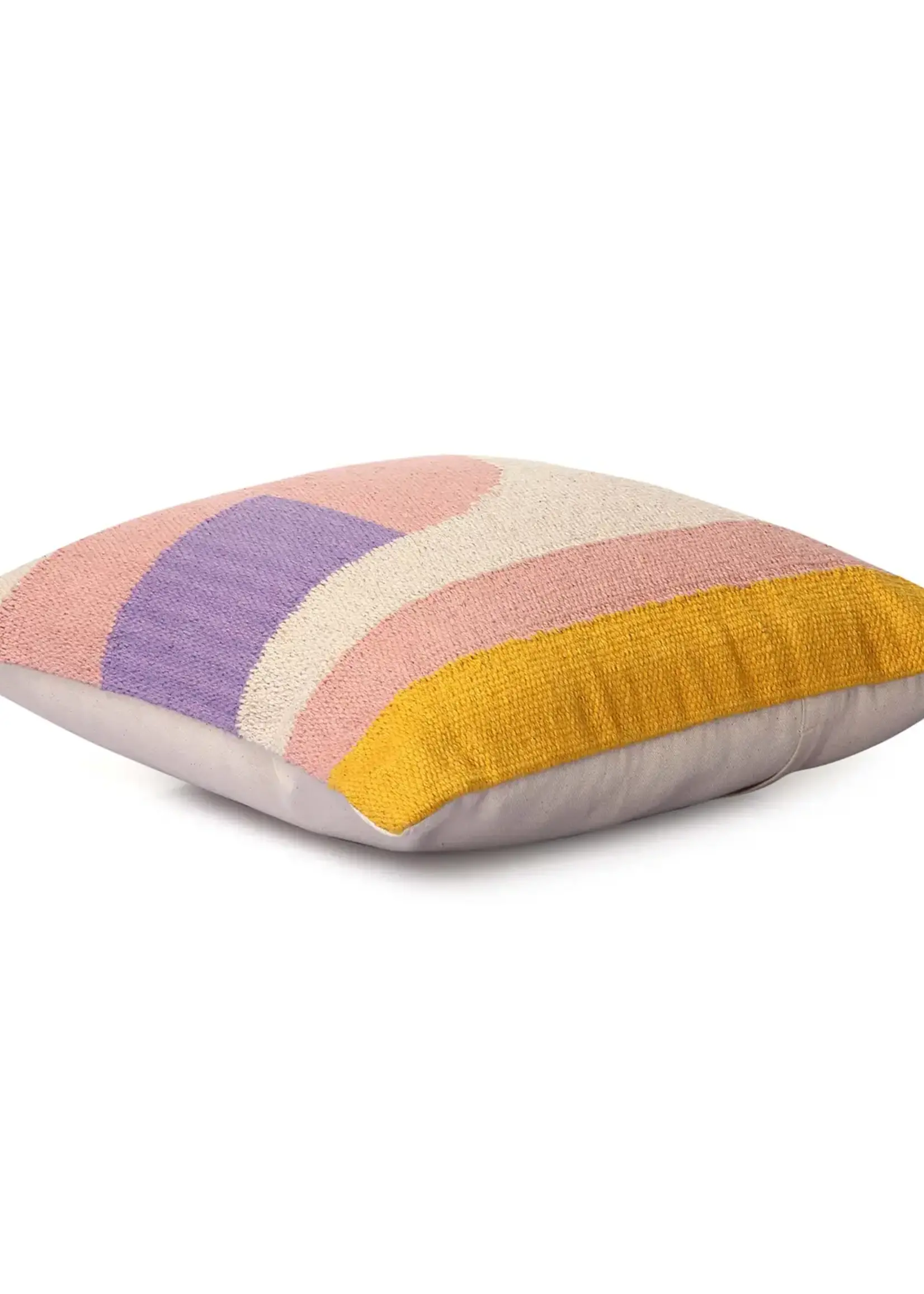 Casa Amarosa Geo Shapes Handcrafted Throw Pillow Purple