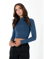 C'est Moi Bamboo Crop Mock Neck