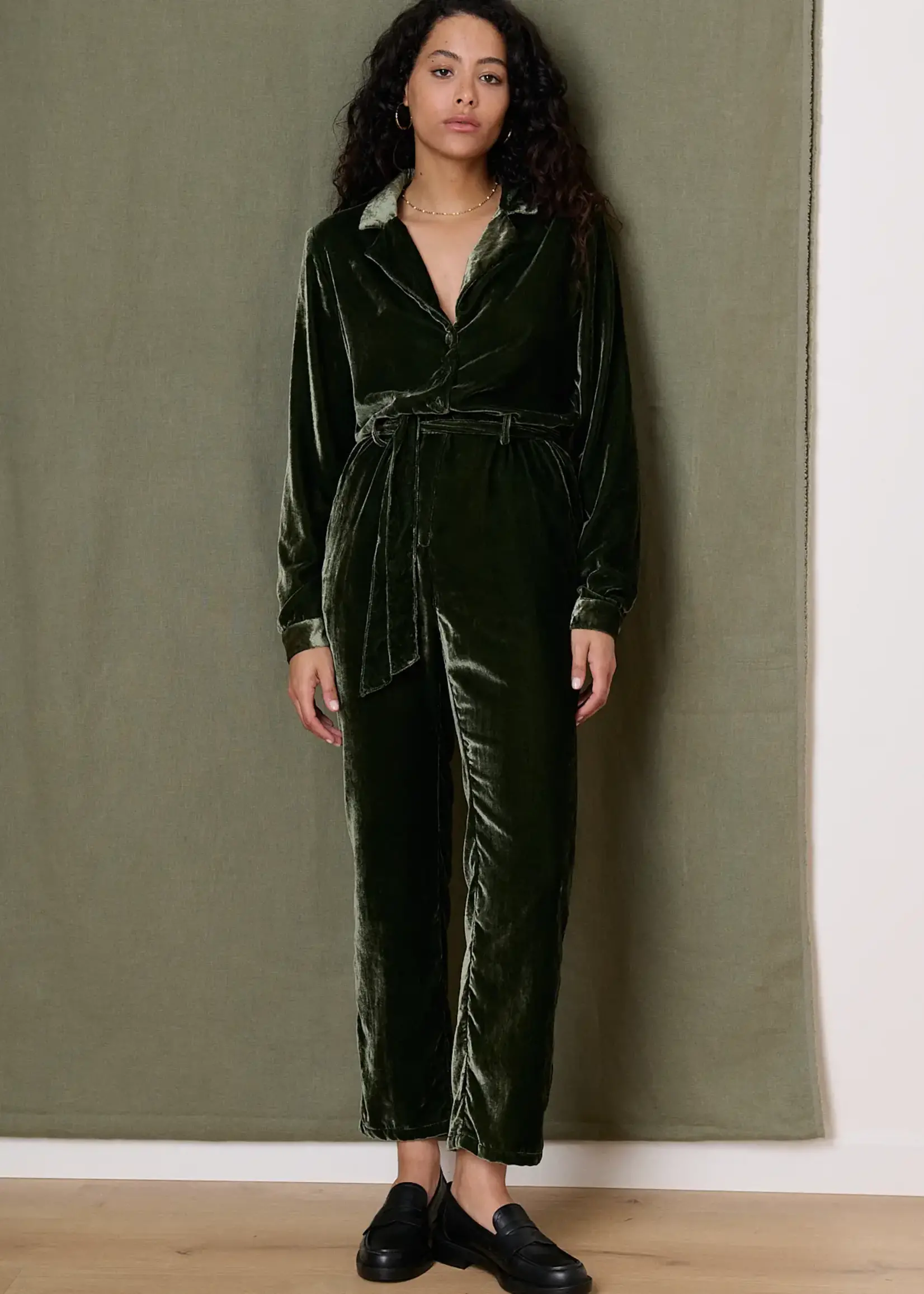 Garance Paris Toscane Velvet Jumpsuit
