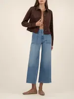 KUT Matilda Crop Trucker Chocolate