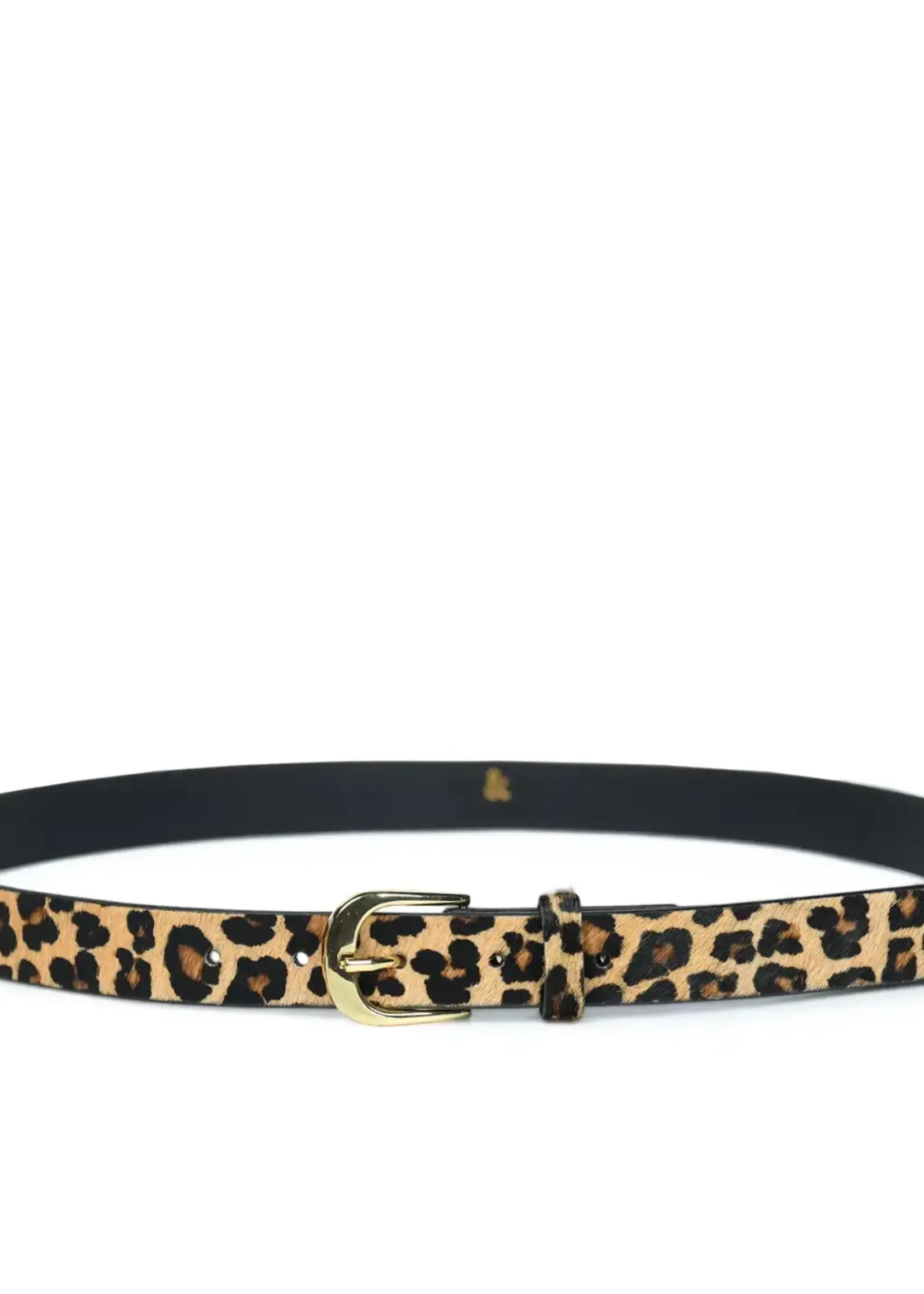 Jubilee Trading Co Erina Leopard Print Leather Belt
