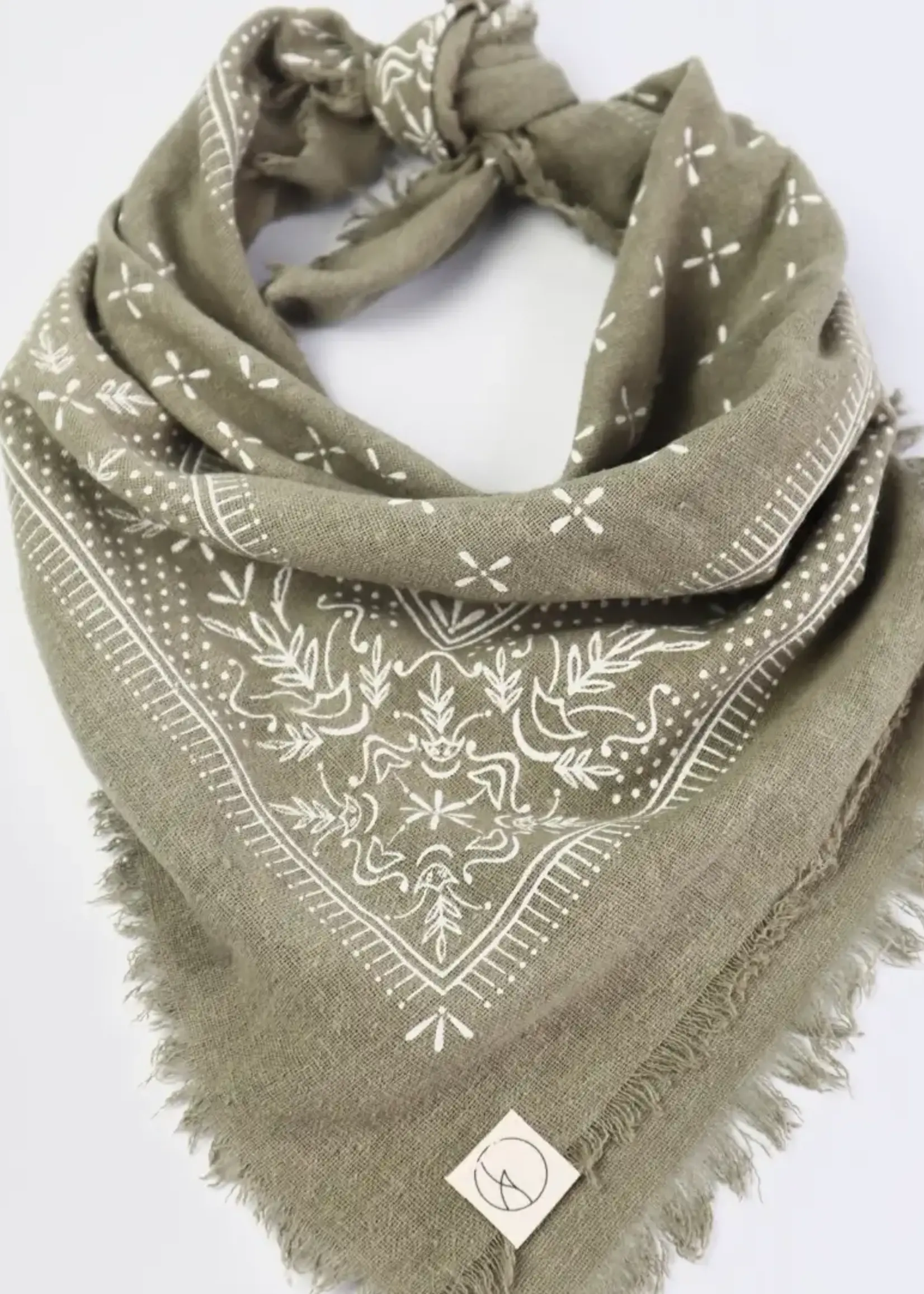 Eco Raw Studio Classic Print Naturally Dyed Bandana