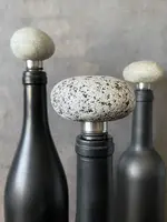 Funky Rock Designs Stone Wine Stopper