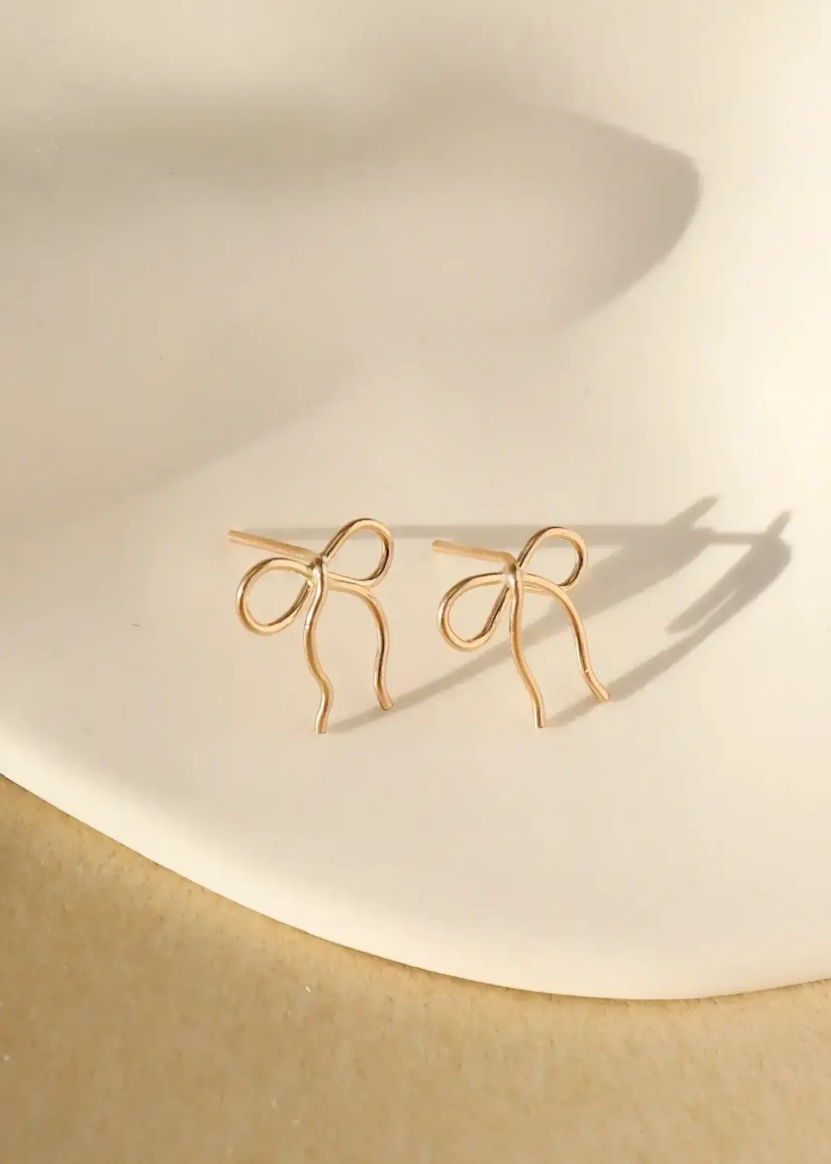 Token Jewelry Mini Bows Gold Filled