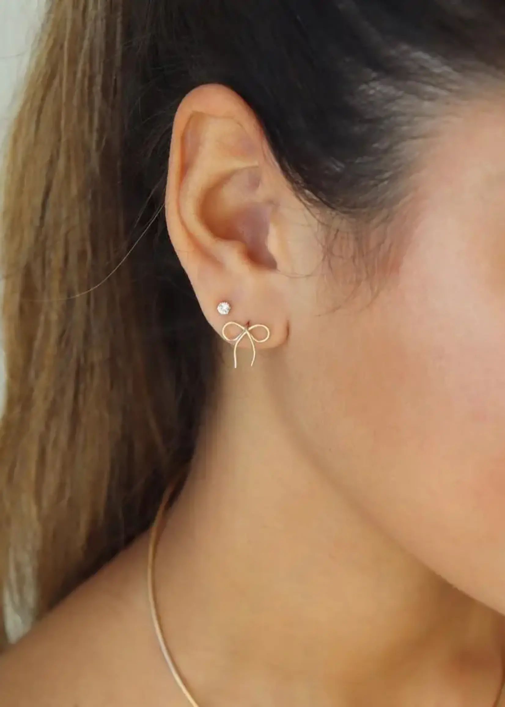 Token Jewelry Mini Bows Gold Filled